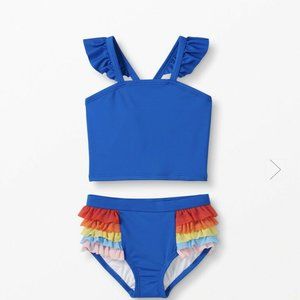 New Hanna Andersson Blue Two Piece Tulle Swimsuit